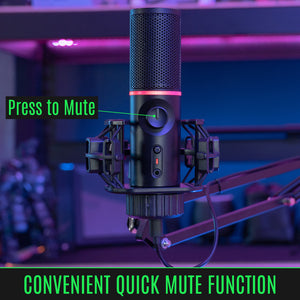 MICROFONO CARDIOIDE RGB USB MIC-48-RGB-MA-BK