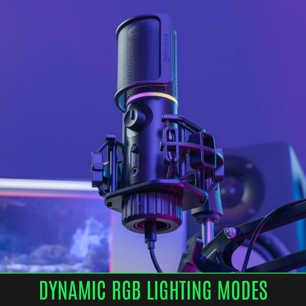 MICROFONO CARDIOIDE RGB USB MIC-48-RGB-MA-BK