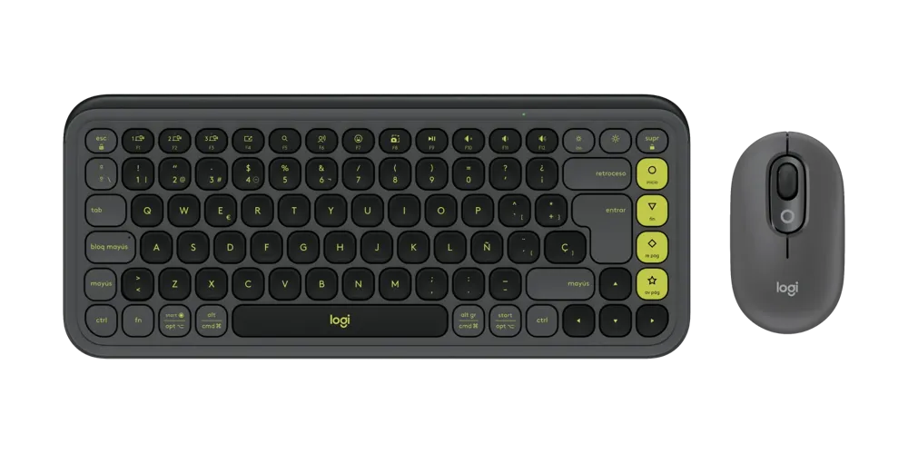 TECLADO Y MOUSE INALAMBRICO POP ICON BLACK/YELLOW