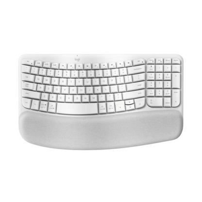 TECLADO INALAMBRICO ERGONOMICO WAVE KEYS BLANCO