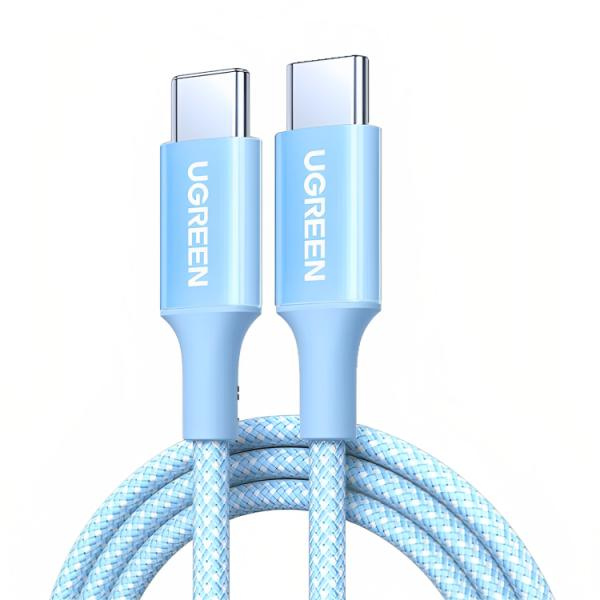 CABLE DE CARGA RAPIDA L502 USB C A USB C 100W CELESTE