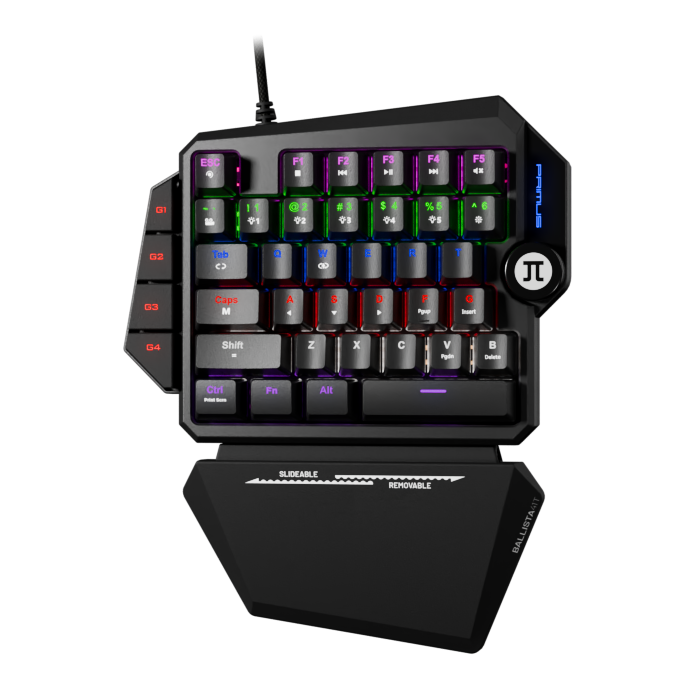 Teclado Gaming Primus Wired Ballista USB One Handed, Switch Rojo