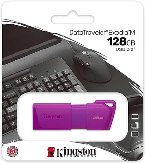 MEMORIA USB DATA TRAVELER EXODIA M MORADA DTXM/128GB