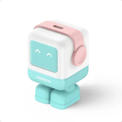 CARGADOR UGREEN CD359 ROBOT USB-C CARGA RAPIDA TURQUESA 30W
