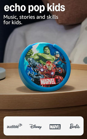 BOCINA ALEXA BLUETOOTH ECHO POP MARVEL AVENGER