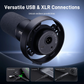 MICROFONO DINAMICO PD300XS USB Y XLR CON REDUCION DE RUIDO Y BRAZO ARTICULADO NEGRO
