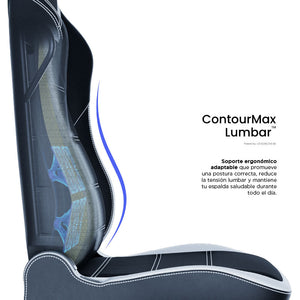 SILLA GAMING VG PL 6800 SE WT BLACK WHITE