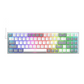 TECLADO GAMING POLLUX BLANCO-GRIS MECANICO K628WG