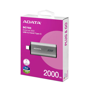 DISCO EXTERNO SC750 SSD USB 3.2 GEN2 TYPE-C  2TB