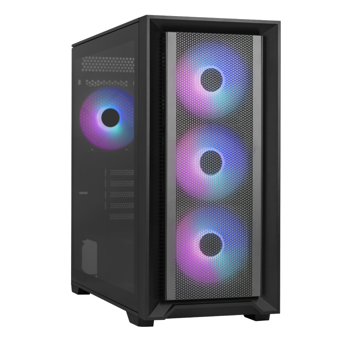 CASE GAMING TERN MINI MINI TOWER VENTILADORES 4 DE 120MM MINI-G-BK-V1 BLACK