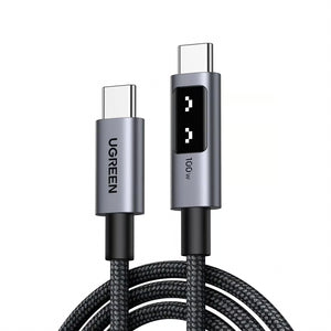 CABLE USB-C A USB-C L509 100W 2M CON LED DISPLAY 35512 NEGRO