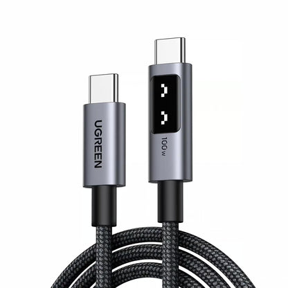 CABLE USB-C A USB-C L509 100W 2M CON LED DISPLAY 35512 NEGRO