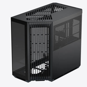 CASE V1-BK-V1 MID TOWER SIN VENTILACIÓN INCLUIDA CON VIDRIO TEMPLADO BLACK