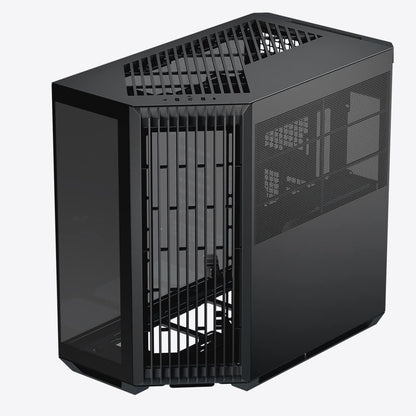 CASE V1-BK-V1 MID TOWER SIN VENTILACIÓN INCLUIDA CON VIDRIO TEMPLADO BLACK