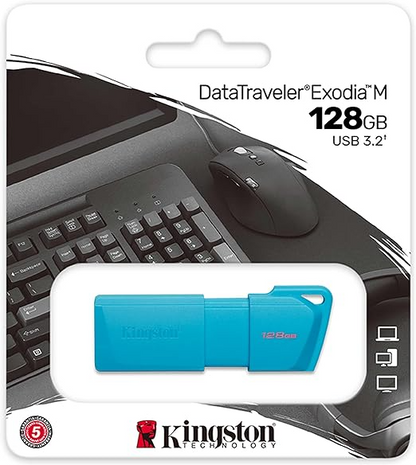 MEMORIA USB DATA TRAVELER EXODIA M AZUL DTXM/128GB