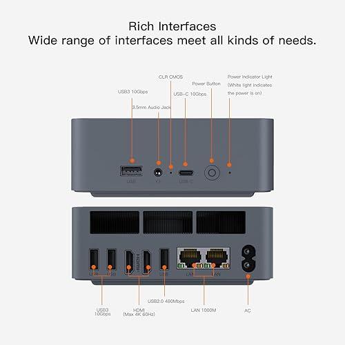 MINI PC RYZEN 5 5625U, 16GB RAM, 500GB SSD