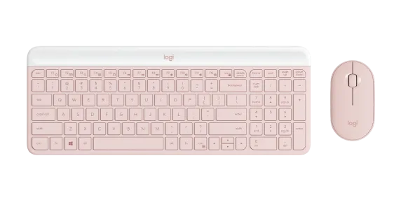 TECLADO Y MOUSE INALAMBRICOS MK470 ROSA