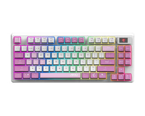 TECLADO GAMING INALAMBRICO FORCE GK600 TKL LED VIOLETA