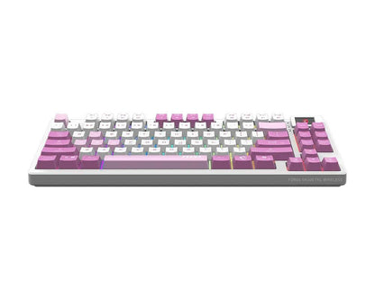 TECLADO GAMING INALAMBRICO FORCE GK600 TKL LED VIOLETA