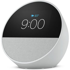 BOCINA INTELIGENTE ECHO SPOT CON RELOJ BLANCA