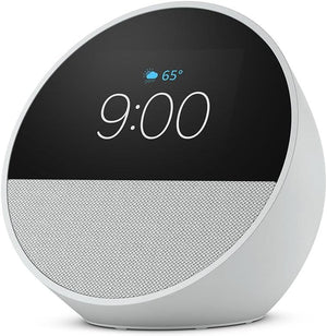BOCINA ALEXA BLUETOOTH  ECHO SPOT CON RELOJ BLANCA
