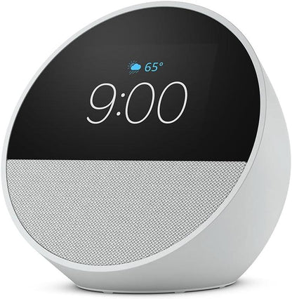 BOCINA ALEXA BLUETOOTH  ECHO SPOT CON RELOJ BLANCA