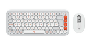 TECLADO Y MOUSE INALAMBRICO POP ICON WHITE/ORANGE