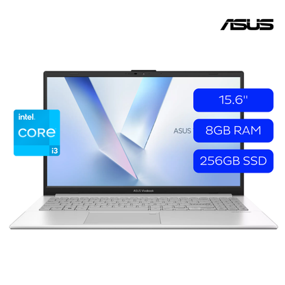 VIVOBOOK E1504GAWS35 I3-N305 8GB RAM 256GB SSD 15.6P W11 COOL SILVER