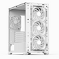 CASE GAMING RGB D301A MINI TOWER VENTILADORES 4 DE 120MM D301A-G-WT-V2 WHITE