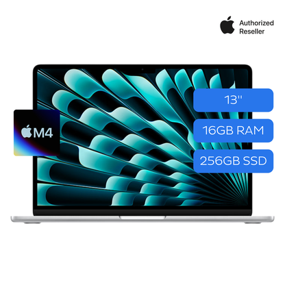 MACBOOK AIR MW0W3LL/A M4 CHIP 16GB RAM 256GB SSD 13.6P, 12MP IOS SILVER