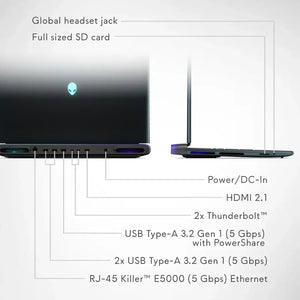ALIENWARE LAA18250-9444BLU-PUS ULTRA 9 275HX 32GB RAM 2TB SSD RTX 5070 TI 12GB 18P QHD 300HZW11