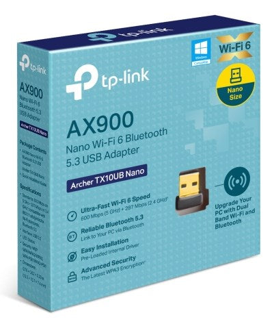 ADAPTADOR BLUETOOTH 5.3 Y WIFI 6 AX900 ARCHER TX10UB NANO