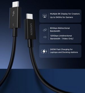 CABLE DE TRANSMICION DE VIDEO L703 16K 160HZ THUNDERBOLT 5 240W