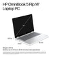 OMNIBOOK 5 FLIP 14-FP0013 CORE 5 120U 8GB RAM 512GB SSD 14P TOUCH W11 GLACIER