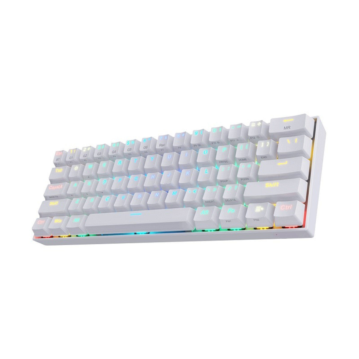 TECLADO MECANICO KA-Y182 RGB USB+2.4G BLUETOOTH THREE MODE WHITE