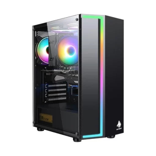 CASE GAMER H435 CG33RX A001C GLASS ARGB STIPE IN THE FRONT 160MM USB 2