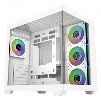 CASE GAMING ATX DOBLE CRISTAL ELITE 681 WHITE