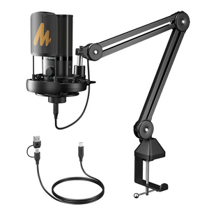 MICROFONO PM450S USB Y USB-C CON BRAZO ARTICULADO NEGRO