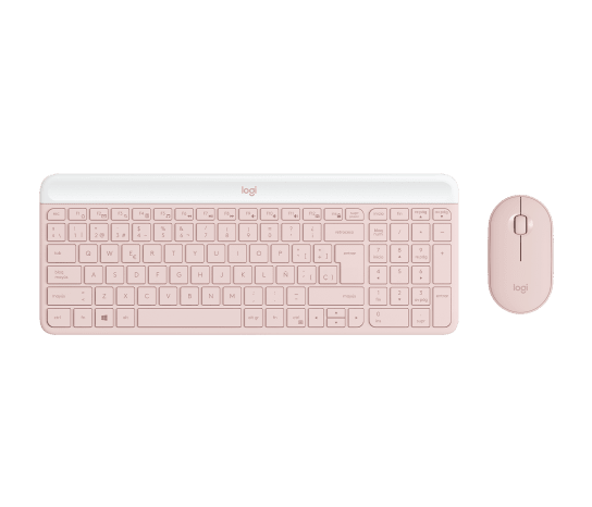 TECLADO Y MOUSE SLIM COMBO INALAMBRICO MK470 ROSA