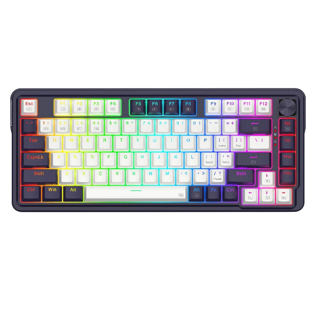 TECLADO GAMING K673WB UCAL PRO WIRELESS 75% MECANICO BLANCO-NEGRO