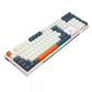 TECLADO GAMING TRUNDLE MECANICO WIRED K668WBO BLANCO NEGRO