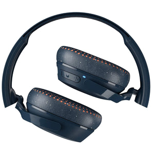 AUDIFONOS ON-EAR RIFF WIRELESS AZUL OSCURO Y NARANJA