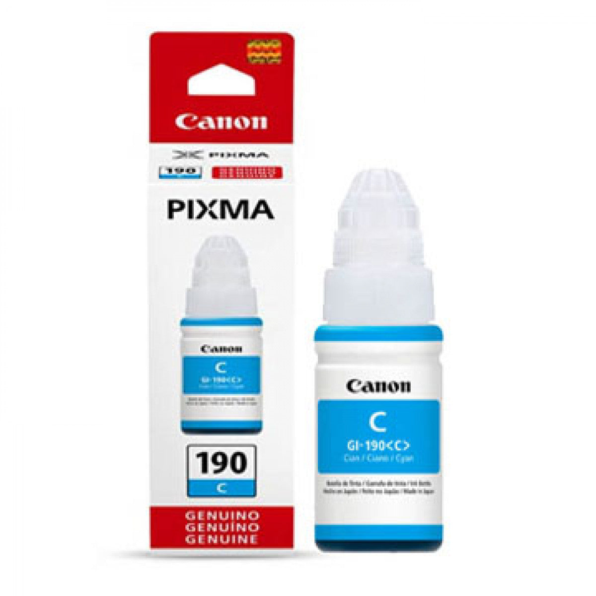 BOTELLA DE TINTA GI-190C CYAN 70ML PARA G1110, G2110, G3110, G3111, G4110, G4111