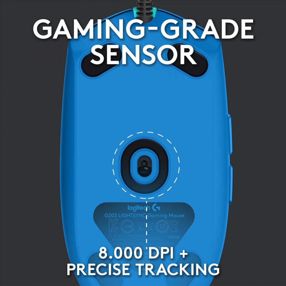 MOUSE GAMING G203 LIGHTSYNC - AZUL