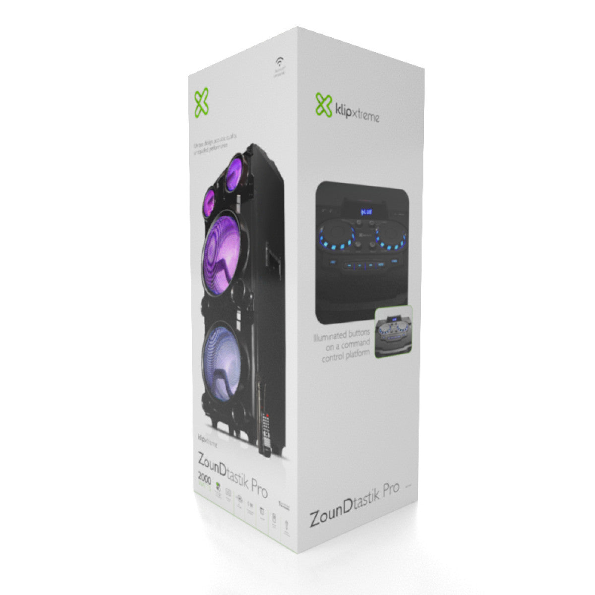 Bocina kls-900 bluetooth,2000w, Microfono, entradas usb y sd