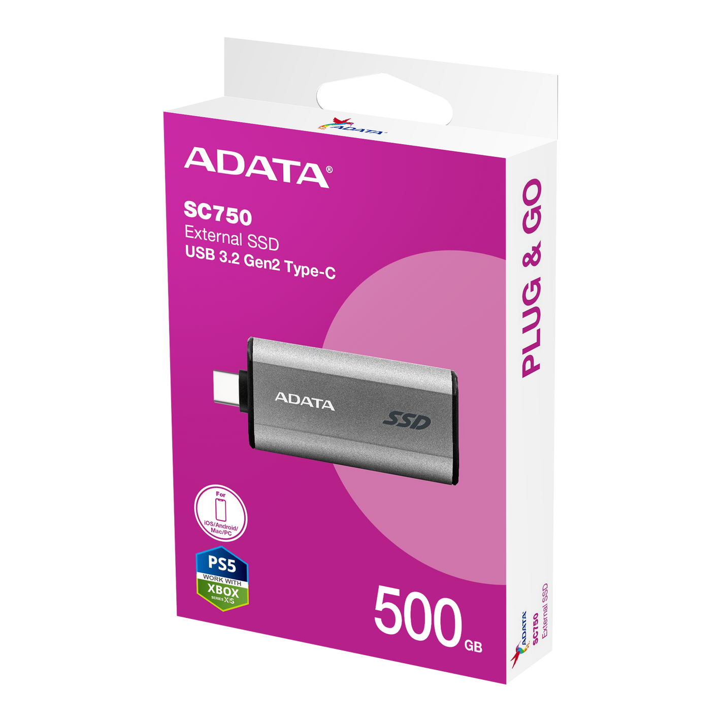 DISCO DURO EXTERNO SC750 SSD USB 3.2 500GB