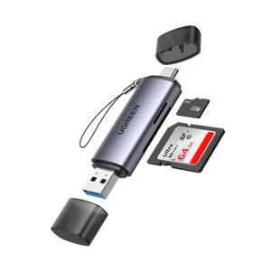 LECTOR DE TARJETAS 2 EN 1 CM185 SD/TF USB-C Y USB