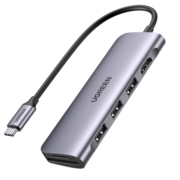 HUB CM511 USB-C CON 3 PUERTOS 6 EN UNO 4K 30HZ