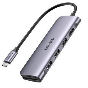 HUB CM511 USB-C CON 3 PUERTOS 6 EN UNO 4K 30HZ