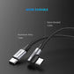 CABLE USB-C A USB-C ANGULO RECTO US255 60W 1M